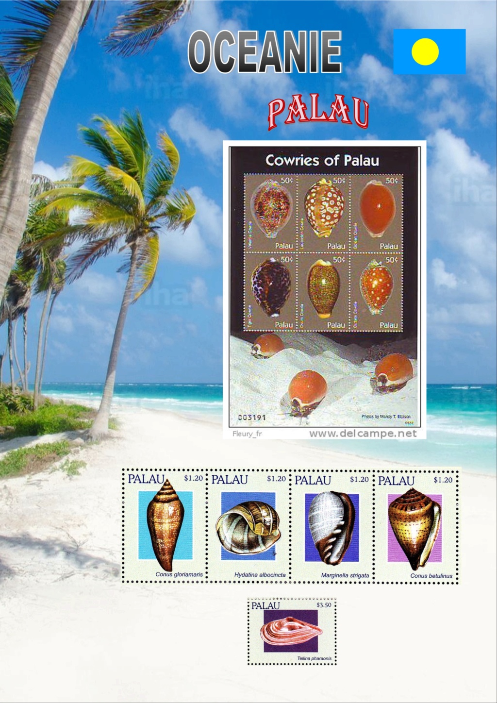 Les coquillages par les timbres - Tome OCEANIE - PALAU P 18 à 23 Page2010