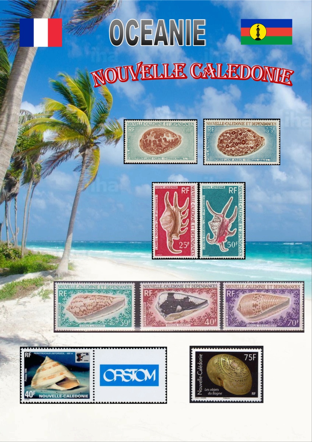 Les coquillages par les timbres - Tome OCEANIE - NOUVELLE CALEDONIE P 12 à 15 Page3810