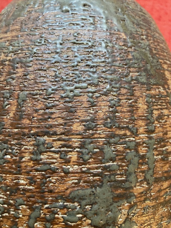 N mark? Large Stoneware bottle vase  Ee7ea010