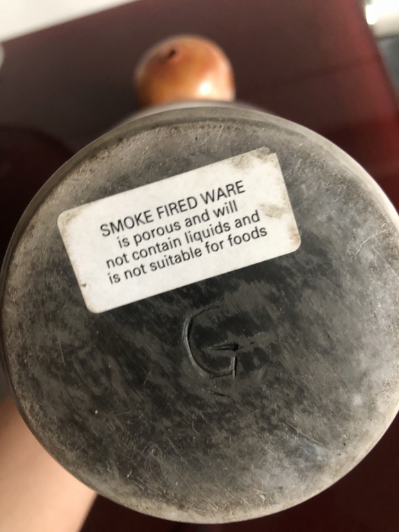 Smoke Fired Ware/ Saggar Ware with initials CJ or G  Eff0fd10
