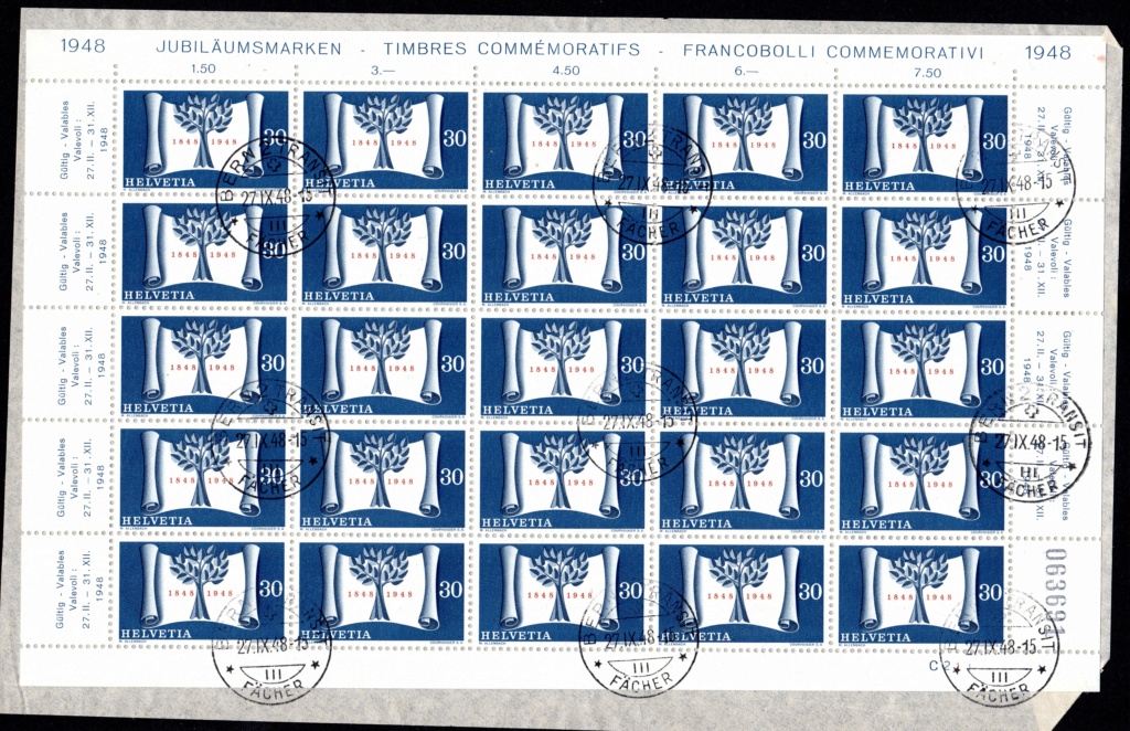 100 Jahre Schweizer Bundesstaat 27.XI.1948 Bogen_10