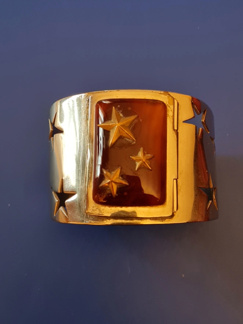 bracelet manchette fantaisie -Albert Flamand 1930 -galathit -chrome  -scotish 20240216