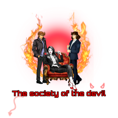 THE SOCIETY OF THE DEVIL  ❃Fanart by Kitten White ❃ Neal Leagan dedicado a la historia "De tu mano" Picsa205