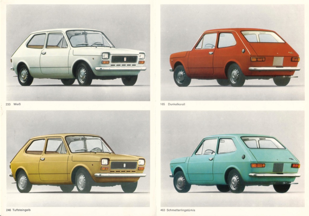 Catalogo FIAT 127 Tedesco Con Campionario Colori 09/71 7abe9210