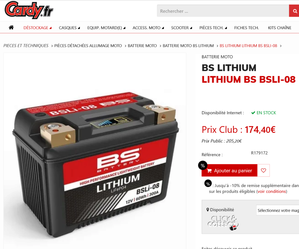 Batterie lithium sur série 5 Screen17