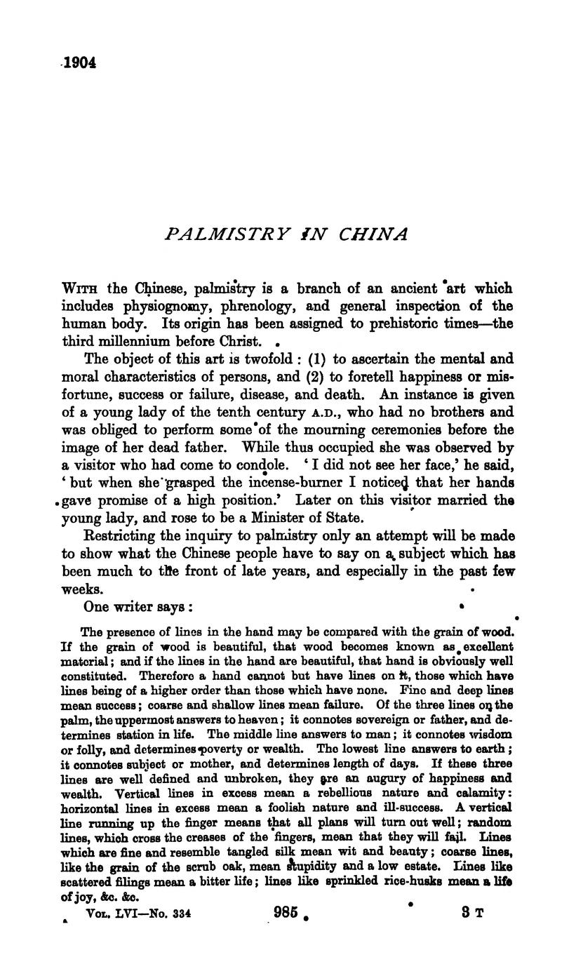 Herbert Giles - Palmistry in China 110