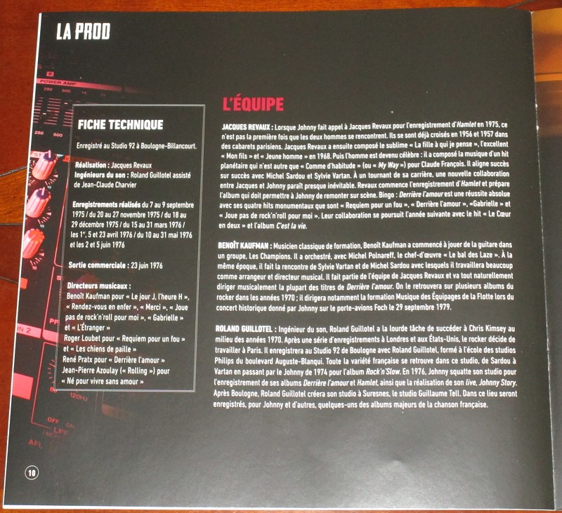Hachette: Les vinyles de légende n°02     DERRIERE L'AMOUR     1LP 015-de10