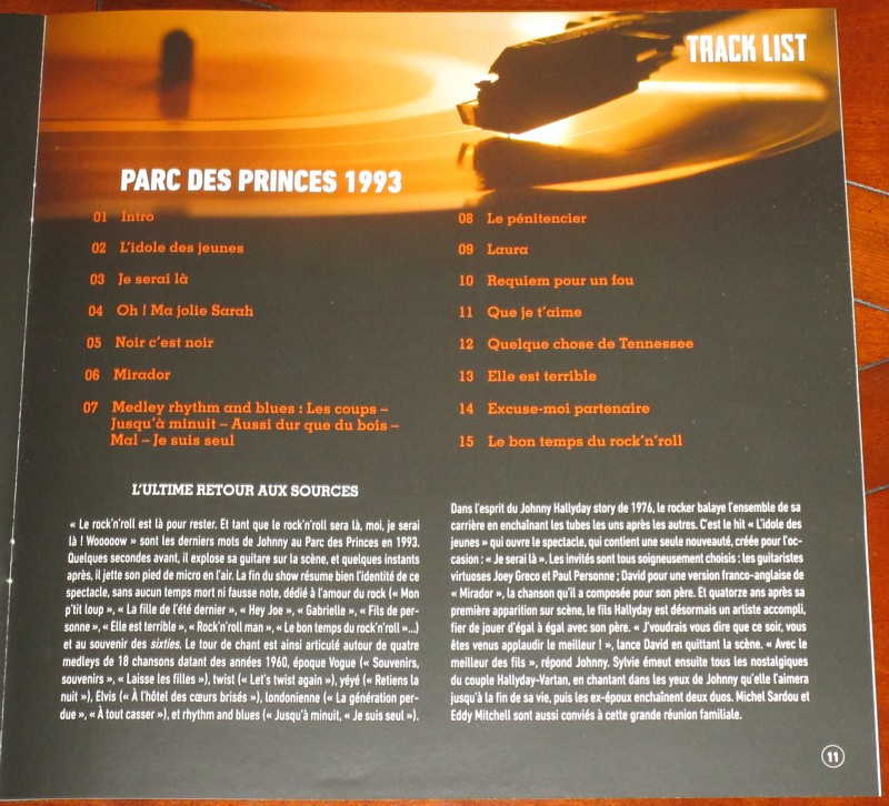 Hachette: Les vinyles de légende n°15     PARC DES PRINCES 93 15T     2LP 026-pa12