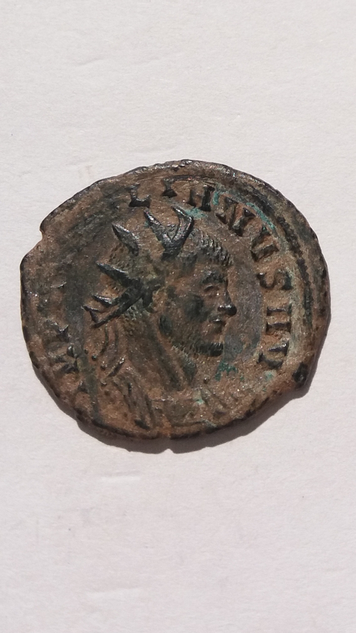 Antoniniano de Aureliano. GENIVS EXERCITI. Cycico Scree374