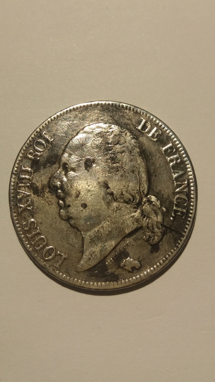 5 francos Louis XVIII 1823 Scree691
