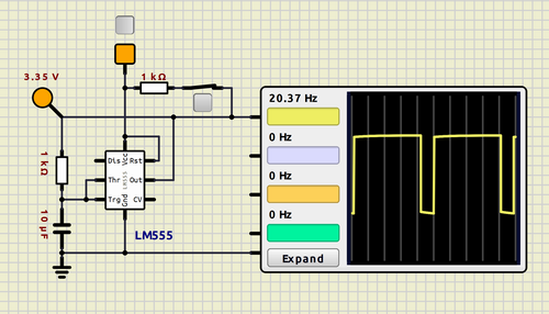 555 circuit problem or SimulIDE problem.... or is it me the problem? T10_el11