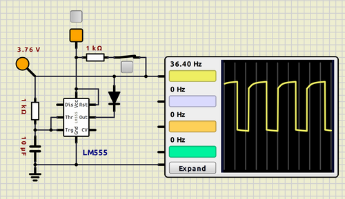 555 circuit problem or SimulIDE problem.... or is it me the problem? T10_el12