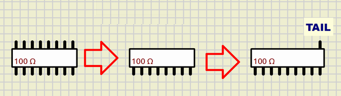 R1909. RESISTOR DIP WITH CAT TAIL Tail11