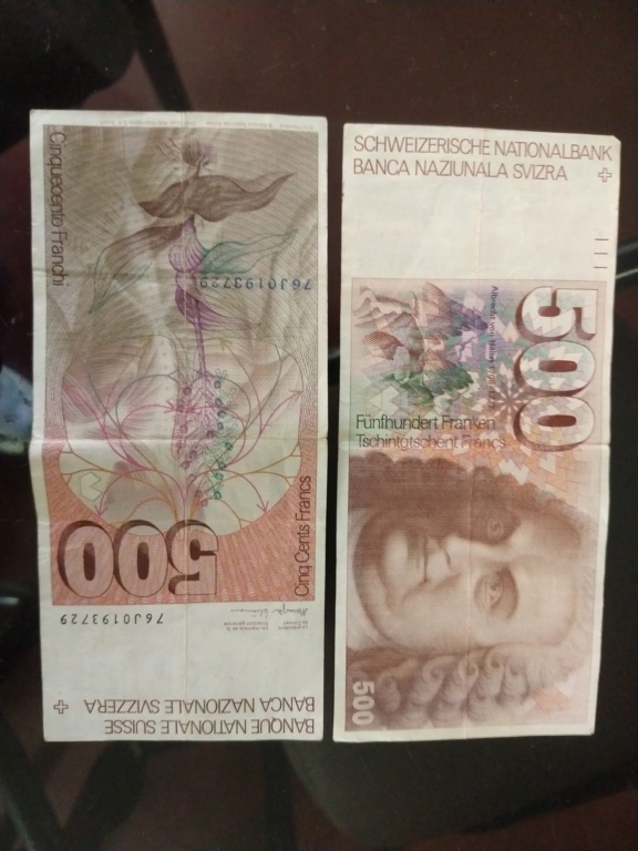 Billete de 500 francos suizos 16483111