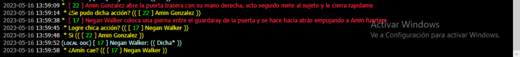 Reporte Amin Gonzalez (NRA + Nulos conocimientos de Roleplay + Mentir por /do) ( Sean Mckarter: NRA) Nulo211