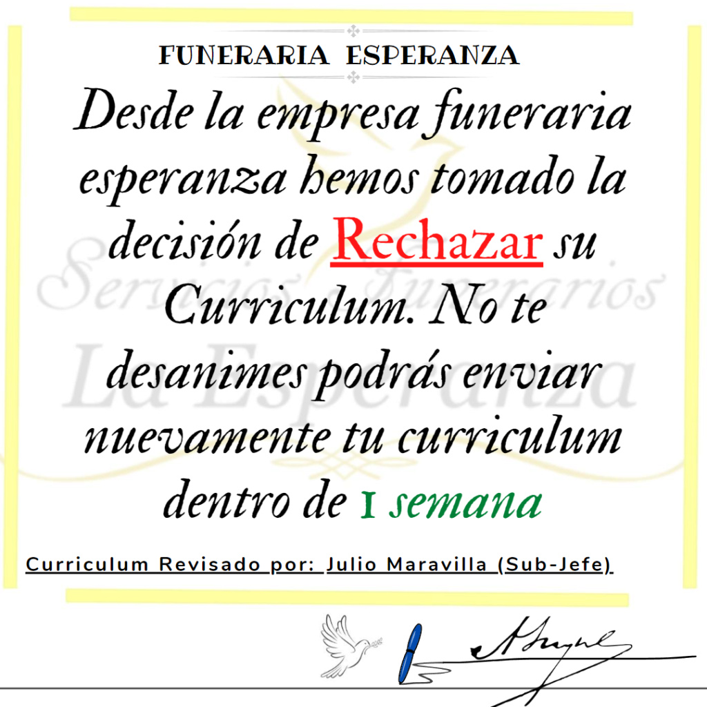 curriculum de Funeraria Esperanza (Docente Gimenez) Julio190