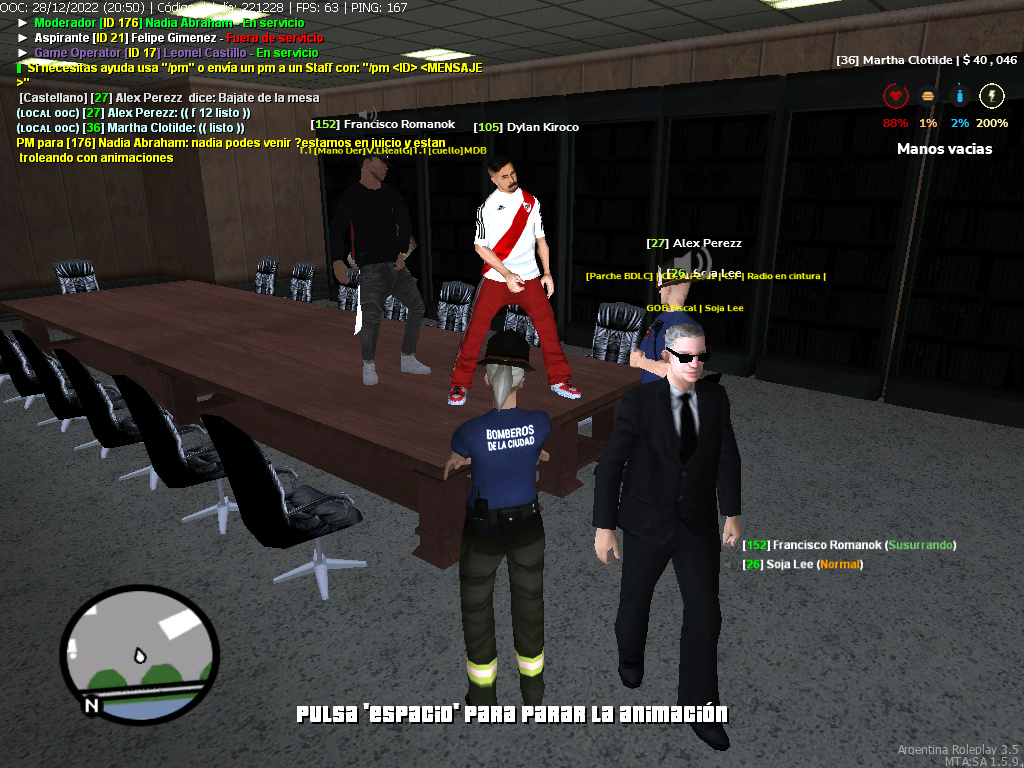 Francisco Romanok y Dylan Kiroco IOOC+Troll Anim+NIP+NRE+NRH+DM+Mal Uso de /do+MG2 Mta-s136