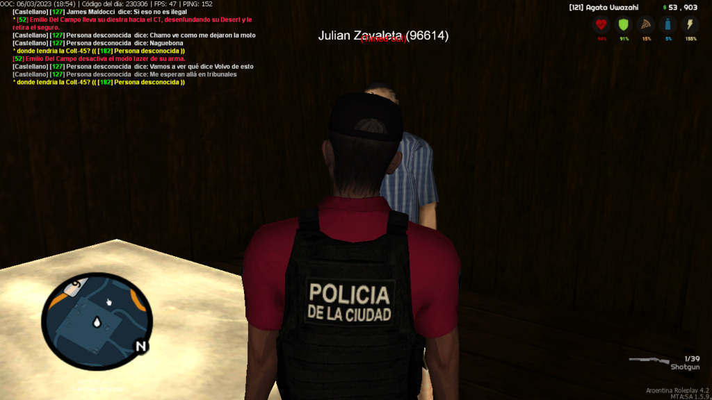 [REPORTE] Julian Zavaleta - Quit para evadir rol Policial Mta-sc42