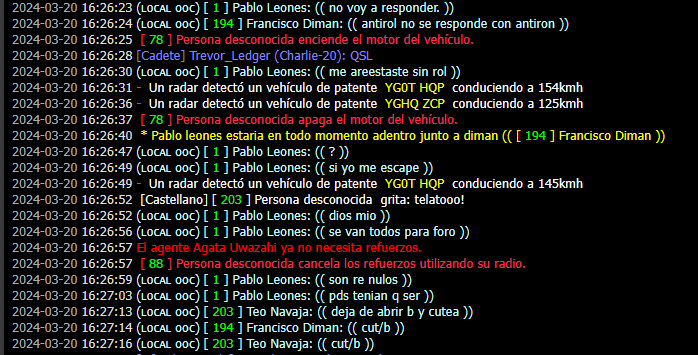 [REPORTE] Pablo Leones - PG + Evadir Rol + Abrir /b innecesariamente + IOOC + NRH. Repor134