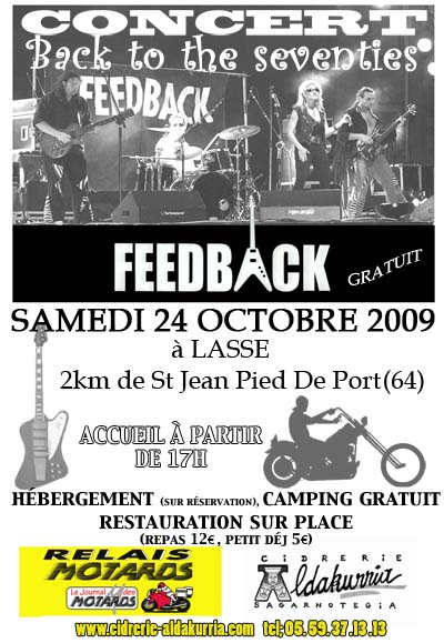 feedback - FEEDBACK en concert à LASSE ( 24 Octobre2009 ) Feedba11