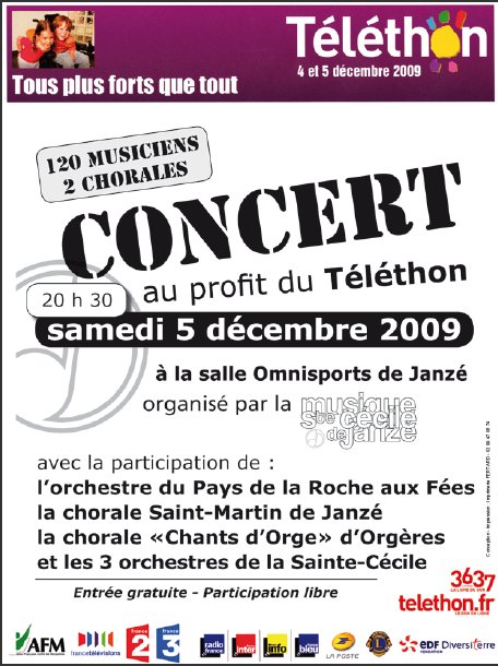 Janzé en concert pour le Téléthon - 5 décembre 2009 Affich10