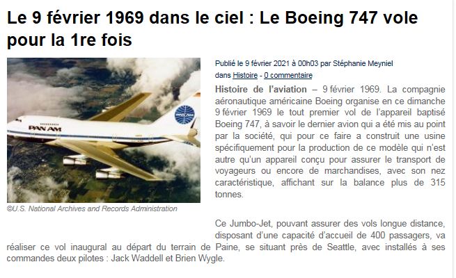 anniversaire du B 747 B74710