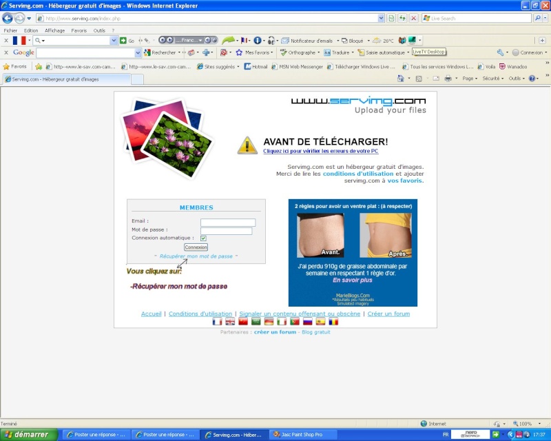 petit tuto pour mettre une image  sur un forum Image310