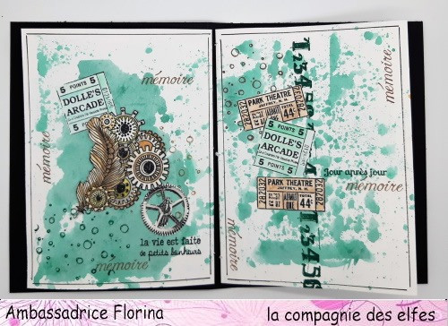 Mini album art journal steampunk par Florina. Art_jo12