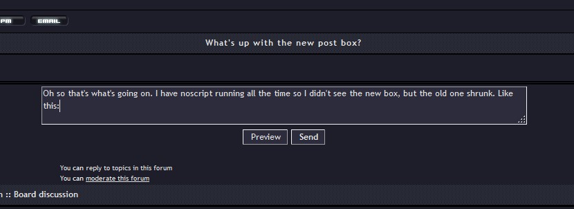 What's up with the new post box? Moemoe10