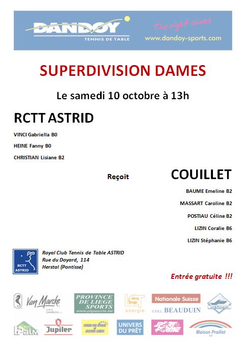 RCTT Astrid : Premier match  domicile pour les Messieurs en Superdivision Couill10