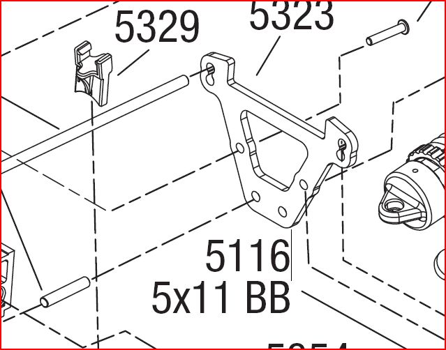 E-Revo Pièce Bulkhead au secours Trou10