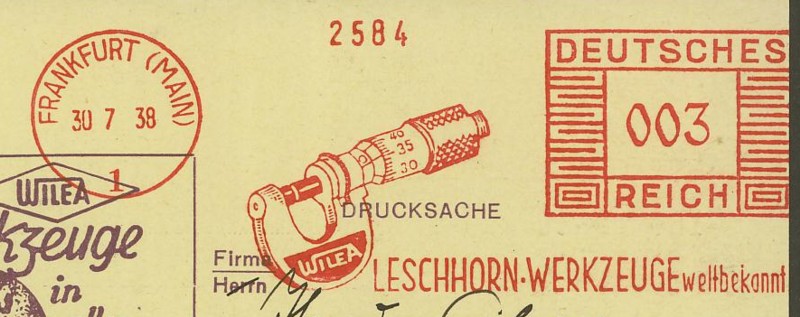 Freistempel / Absenderfreistempel Deutsches Reich (bis 1945) Frankf10