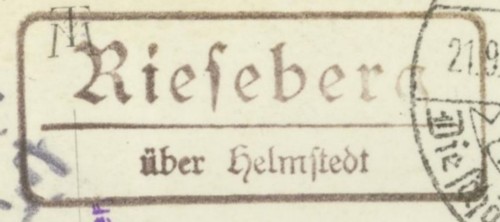 nach - Deutschland - Landpoststempel (Poststellenstempel) Rieseb10