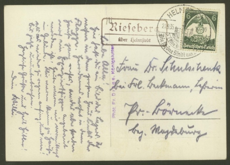 nach - Deutschland - Landpoststempel (Poststellenstempel) Rieseb11