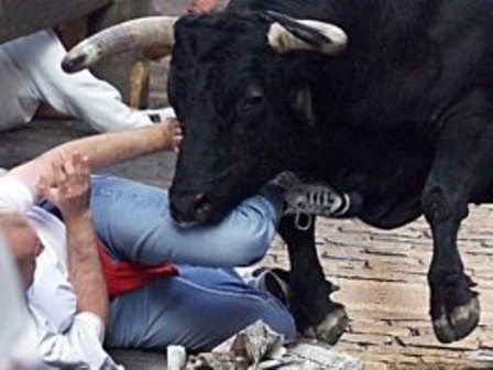 ŠPANIJA:U trci s bikovima povrijeđeno deset ljudi Bik10