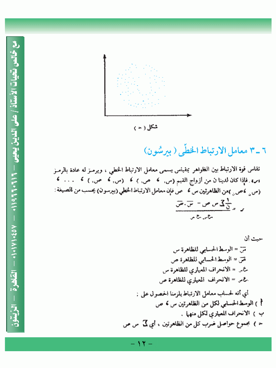 الباب السادس : الارتباط والانحدار Micr1553