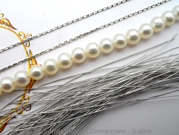 Montage de perles sur chaîne fine................comme promis.