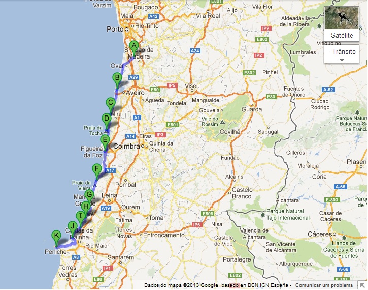 Bike Tour: Santa Maria da Feira - Peniche Mapa10