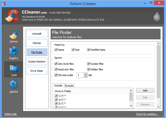 لتنظيف الجهاز وزيادة سرعته CCleaner 4.01 تحميل مجانى Ccclea10