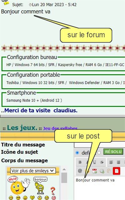 Apparence et contraste sur mon forum Scree365