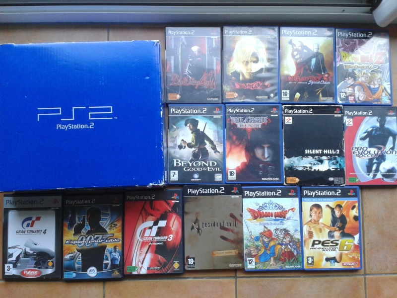 [VDS] lot PS2 en boite + 14 jeux     ouverture du lot -vente au détail 2013-023
