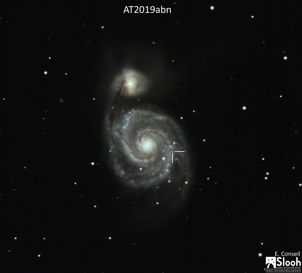 Supernova imposteuse dans M51 M51_at10