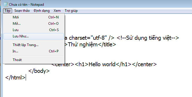 Hướng dẫn sử dụng notepad để code HTML/CSS Notepa11