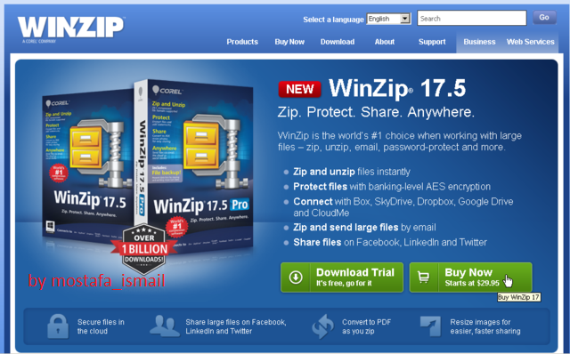 برنامج winzip لفك وضغط الملفات  110