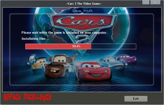 لعبة السباقات الاكثر من رائعة Cars 2 The Video Game.Repack Excellence نسخة ريباك بحجم 1 جيجا على اكثر من سيرفير للتحميل Sdjf_b12