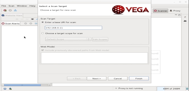 Tutorial vega para Kali Linux modo scaner Vega_u10