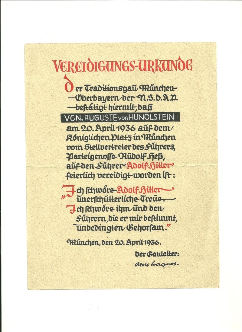documents NSDAP , photos , lettres ......  [ IDENTIFICATION ] Vente329
