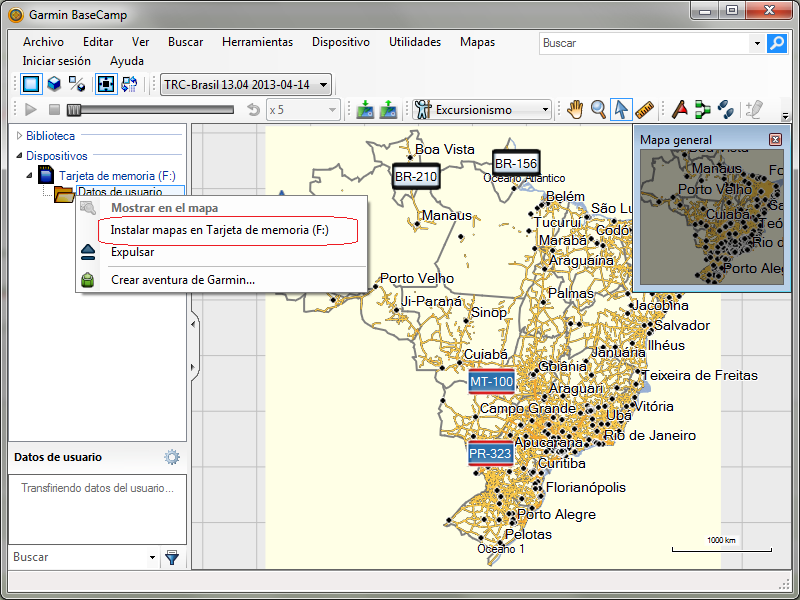 Usando OruxMaps sin un mapa 111