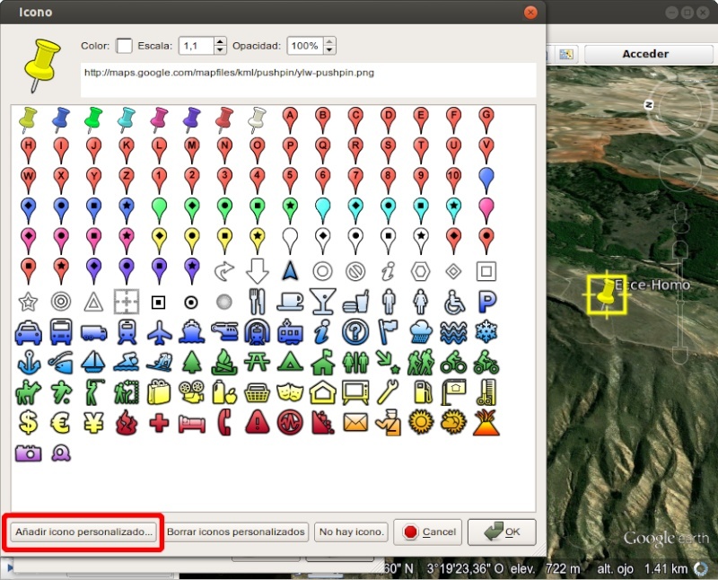 integrar google earth - Tutorial: Usar los iconos waypoint de OruxMaps en Google Earth 210