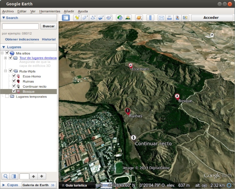 integrar google earth - Tutorial: Usar los iconos waypoint de OruxMaps en Google Earth 710